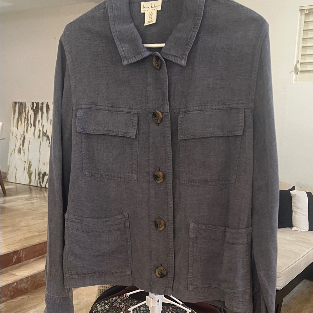 Nicole Miller Charcoal Utility Jacket